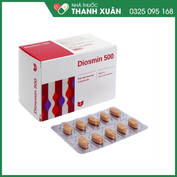 Diosmin 500 trị suy giãn tĩnh mạch